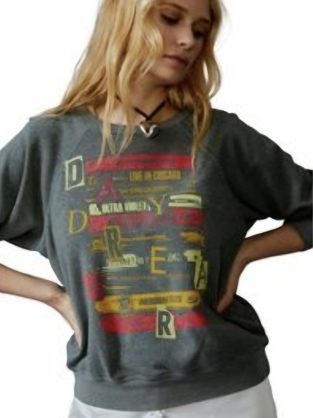 NWT Daydreamer Vintage-Style Army Green Graphic Sweatshirt - Relaxed Fit